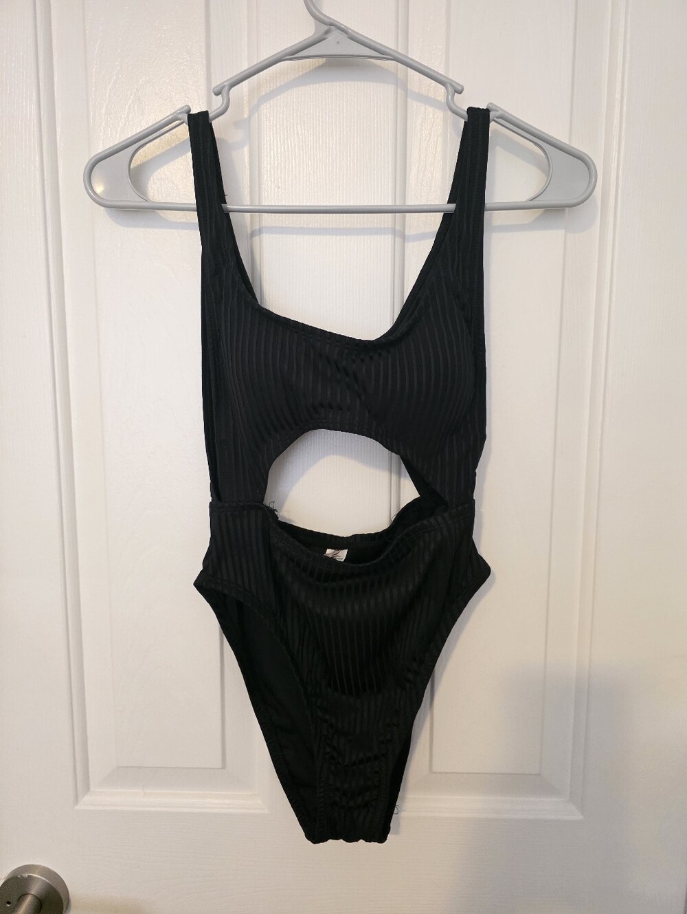 Ribbed cutout one piece